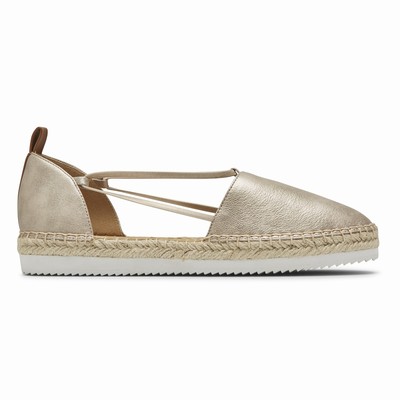 Flats Rockport Seaview Bungee Mulher Prateadas PT-08742